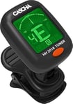 CASCHA HH 2018 Clip on Tuner - Accordeur Chromatique pour Ukulélé Guitare, Basse, Noir