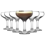 Rink Drink 24 Piece Espresso Martini Cocktail Glasses Set - Vintage Style Champagne Coupe Saucers - 200ml
