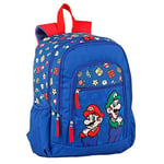 Sac à dos école Super Mario et Luigi - 2 poches principales et poche avant - 2 poches latérales - détails réfléchissants - intérieur doublé - 40 x 30 x 16 cm - Toybags
