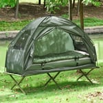 Foldable Camping Tent Cot Bed Sleeping Bag Inflatable Air Mattress Portable