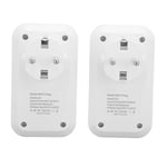 2pcs Smart WiFi Plug Rechargeable Fireproof Wireless Remote Voice Control Wi FST
