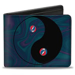 Popgear Men's Grateful Dead Space Your Face Yin Yang Bi-Fold Wallet, Multicolor, Default Size