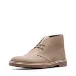 Clarks Men's Bushacre 2 Chukka Boot, Taupe Distressed Suede, 6 UK