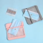 1pc Mask Storage Box Clip Dust-proof Holder Face Masks Gray