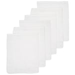 Meyco Tvättlappar av muslin 6-pack Uni White