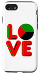 Coque pour iPhone SE (2020) / 7 / 8 LOVE – Drapeau Martinique (rouge, noir et vert)