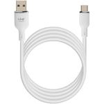 Câble USB vers USB C Fast Charge 5A Synchronisation Longueur 1.2m LinQ Blanc