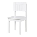 roba Chaise Enfant en Bois - Hauteur d'Assise 31 cm - Siège pour Enfants de 2 Ans à 10 Ans - Style Campagne - Laqué Blanc