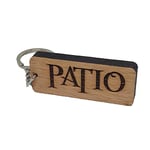Patio Engraved Wooden Keyring Keychain Key Ring Tag
