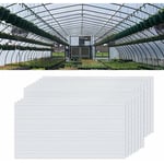 Polycarbonate Alvéolaire, 4mm 10,25 m² 14x Double Paroi pour Serre de Jardin Plaques de Remplacement (60.5 x 121CM) - Transparent NAIZY