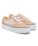 Superga Unisex Womens/Ladies 3041 Revolley Colour Block Suede Platforms (Pink Peach/White) - Size UK 8