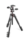 Manfrotto MK190XPRO4-3W, 190X Aluminium 4 Section Tripod with XPRO 3 Way Head, 90 Degrees Column System, for DSLR, Compact System Camera, Mirrorless