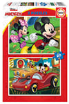 Educa - Mickey Mouse Fun House. Ensemble 2 Puzzles pour Enfants de 20 pièces. Puzzle pour Enfants Mickey avec de Grandes pièces à partir de 3 Ans. Puzzle 2x20 pièces Manipulation sécuritaire (19311)