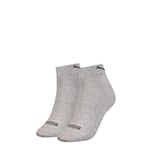 Puma 100000963 UK 2.5-5 Womens Quarter Socks (2 Pair Pack) Grey Melange
