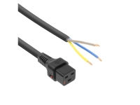 ACT Powercord C19 IEC Lock - open end black 2 m, PC1174