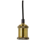Douille suspension - Suspension ampoule - fil Électrique pour suspension - Ampoule prise electrique - Suspension à douille dorée - Style vintage - SDVEG Xanlite