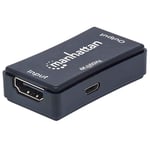 Manhattan HDMI Repeater 4K@60Hz Active Boosts HDMI Signal up to 40m Black Thr...