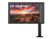 LG UltraFine Ergo 27UN880P-B - UN880P Series - LED-skärm - 27 - 3840 x 2160 4K @ 60 Hz - IPS - 350 cd/m² - DisplayHDR 400 - 5 ms - 2xHDMI, DisplayPort, USB-C - högtalare