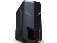 Rasurbo Midi-Vort-X II Midi-tower Cabinet, Gaming Cabinet Black/Red 1 förinstallerad LED-fläkt
