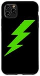 Coque pour iPhone 11 Pro Max Lightning Bolt Silhouette Vert vif
