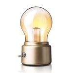 Retro glödlampa för sängbord LED-lampa Uppladdningsbar