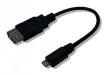 Lineaire AD616 Adaptateur USB 2.0 Type Micro B mâle/Type A Femelle 0,10 m Noir