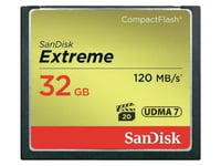 Compact Flash 32 GB Sandisk Extreme, 120/85 MB/sek