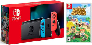 Switch Neon Red & Blue Joy-Con + Animal Crossing: New Horizons