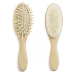 Wooden Hairbrush And Bath Brush Set, Suitable Toddlers For