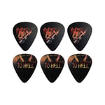 Perri's Leathers Ltd. - Motion Guitar Picks - AC/DC - Highway to Hell - Official Licensed Product - 6 Pack - MADE in CANADA.