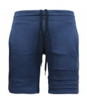 Onitsuka Tiger Tigher Plain Navy Blue Cotton Mens Sweat Shorts 0KP279 0050 EE211 - Size Small