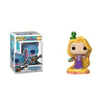 Funko 55615 POP Disney: Lilo and Stitch- Stitch with Ukelele & 55972 POP Disney: Ultimate Princess - Rapunzel