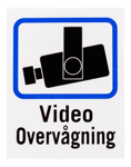 Videoovervågning skilt - 2 stk