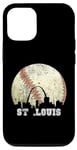 Coque pour iPhone 15 St Louis Skyline City Vintage Baseball Love Throwback