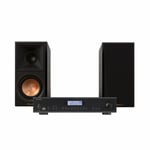 Rotel A12 MKII &amp; Klipsch RP-500M II, svart 2.0 stereopaket