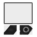 1pc Portable Foldable Non-crease White Projector Curtain Pro