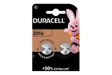 Duracell batteri - 2 x CR2016 - Li