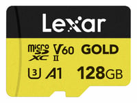 Lexar microSDXC Gold 128GB UHS-II U3 R280/W100 V60