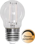 E27 Klot Dimbar Vit 2,5W 2700K 250lm Klar LED-Lampa