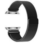 Milanese Loop-rem för Apple Watch Band 44mm 40mm 45mm 49mm 41mm 38mm 42mm 44mm Armband iwatch Serie 9 3 6 5 SE 7 8 Ultra 2 svart svart svart black 42mm 44mm 45mm 49mm