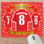 Liverpool Football Shirt Personalised Mouse Mat Gift