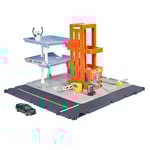Matchbox Coffret Garage avec lumières et Sons, Voiture à l'échelle 1/64 Incluse, se connecte à d’Autres Coffrets, Jouet pour Enfant dès 3 Ans, HBL60