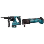 Makita DHR243Z 18V Li-ion LXT 24mm SDS-Plus Rotary Hammer - Batteries and Charger Not Included & DTM51Z Multi-Tool, 18 V,Blue