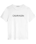 T-shirt Junior Garçon Calvin Klein coton avec manches courtes et col rond blanc