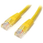 StarTech.com Cat5e Ethernet Cable - 2 ft - Yellow - Patch Cable - Molded Cat5e Cable - Short Network Cable - Ethernet Cord - Cat 5e Cable - 2ft (M45PATCH2YL)