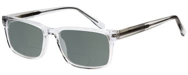 Big&Tall 21 Men Polarized Bi-Focal Sunglasses 41 Colors&Power Crystal Clear 57mm