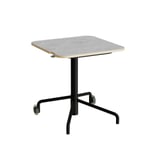 Höj- och sänkbart elevbord Smile 110, 650x650 mm, ljusgrå linoleum, svart stativ