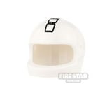 LEGO - Biker Helmet - White With Square Buttons