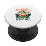 Mountain Hiking Mom Scenic Soul Hiker Climber Momma PopSockets PopGrip Interchangeable