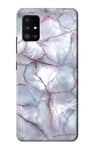 Dark Blue Marble Texture Graphic Print Case Cover For Samsung Galaxy A41